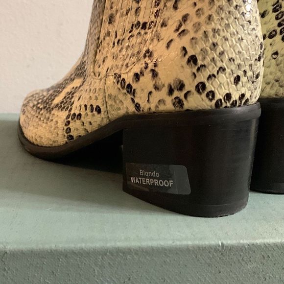 ‎BLONDO Elvina booties Leather Animal Print Western Boots waterproof - Picture 5 of 9